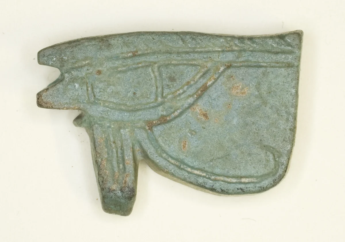 Eye of Horus (Wedjat) Amulet by Egyptian, metalwork, -664--332
