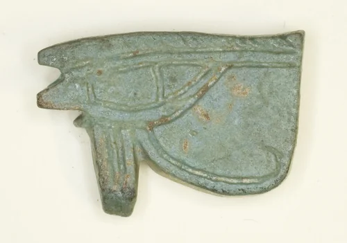 Eye of Horus (Wedjat) Amulet by Egyptian, metalwork, -664--332
