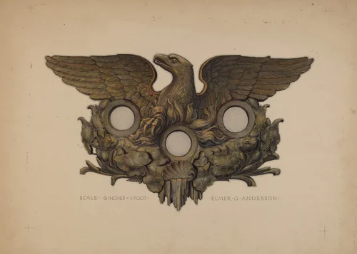 Hose Holder for Hand Engine by Elmer G. Anderson, index of american design, 1937