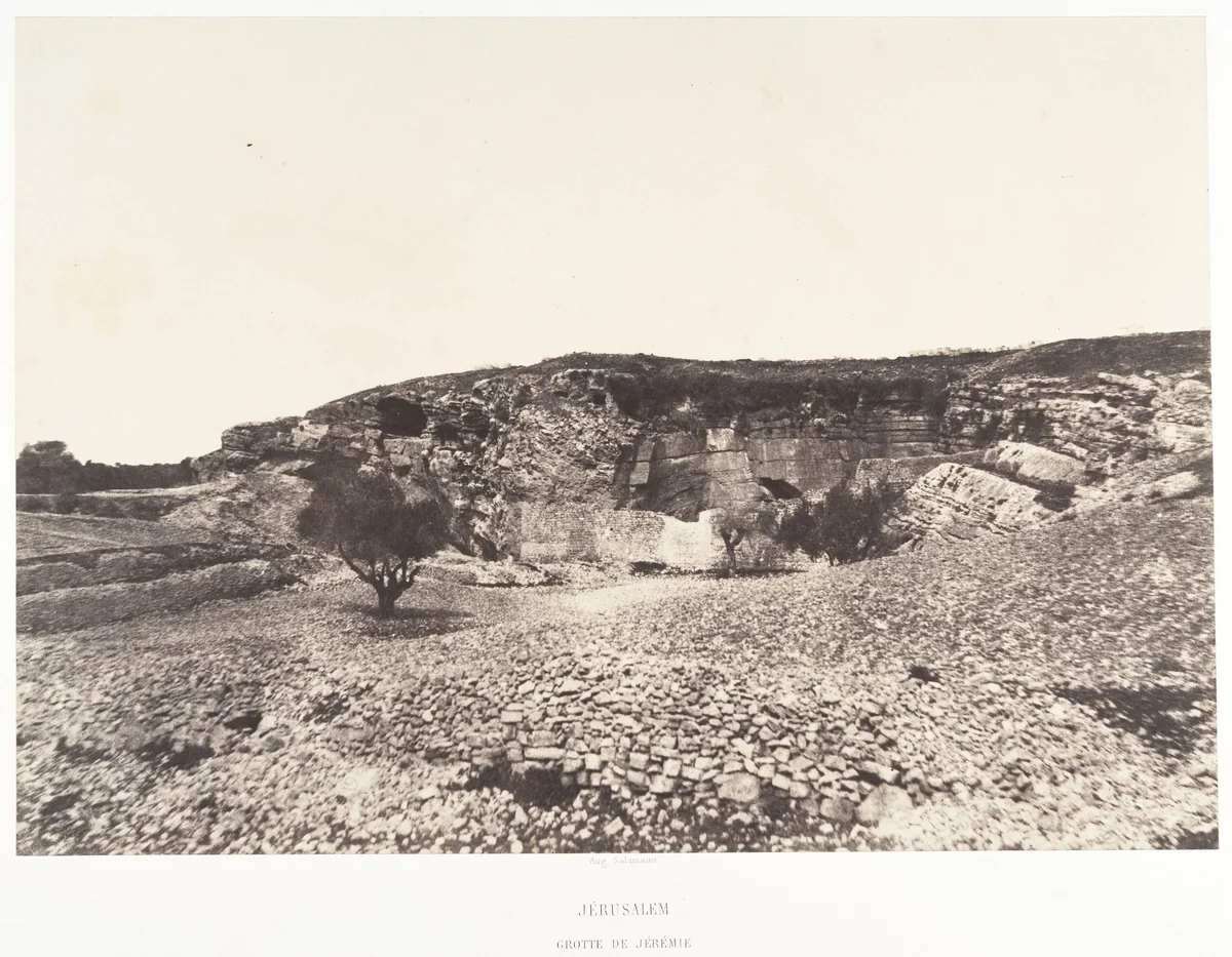 Jérusalem, Grotte de Jérémie by Auguste Salzmann, photograph, 1854-1859