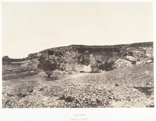 Jérusalem, Grotte de Jérémie by Auguste Salzmann, photograph, 1854-1859