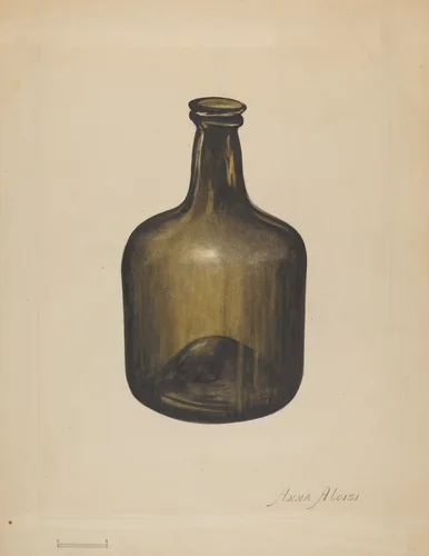Wine or Spirits Bottle by Anna Aloisi, index of american design, 1936