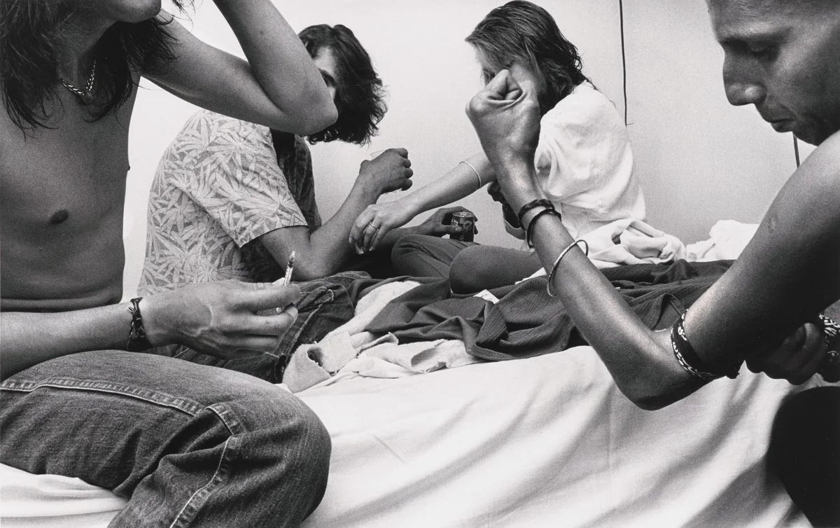 Slamming Alcohol by Jim Goldberg, photograph, 1989