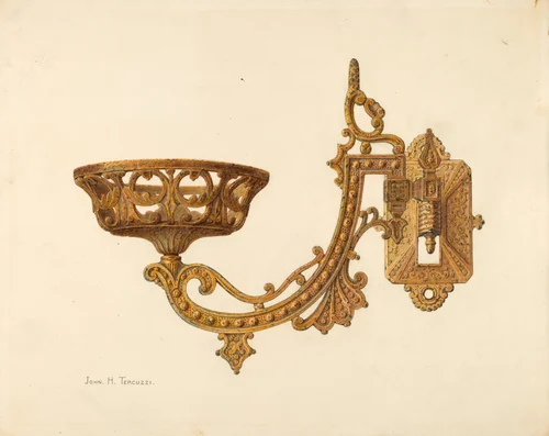 Lamp Bracket by John H. Tercuzzi, index of american design, 1940