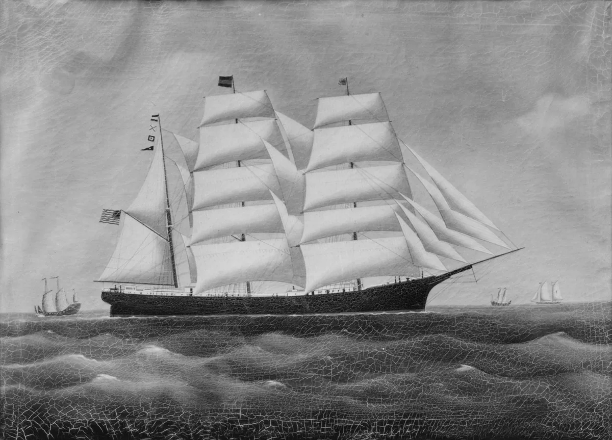 The Ship "John W. Brewer" by Chinese Painter, artwork, 1842-1845
