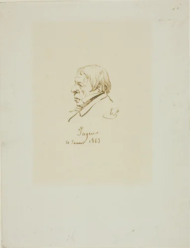 Jean Auguste Dominique Ingres by Henri Lehmann, drawing, 1863-1882