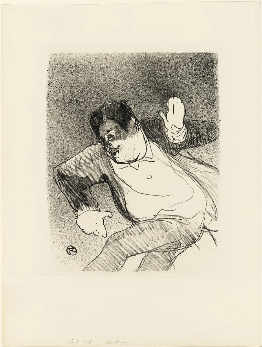 Caudieux at the Petit Casino, from Le Café-Concert by Henri de Toulouse-Lautrec, print, 1893