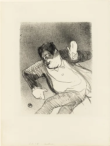 Caudieux at the Petit Casino, from Le Café-Concert by Henri de Toulouse-Lautrec, print, 1893