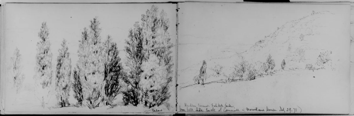 Hudson Towards Fishkill Landing, 1871 (from Sketchbook) by Daniel Huntington, artwork, 1870