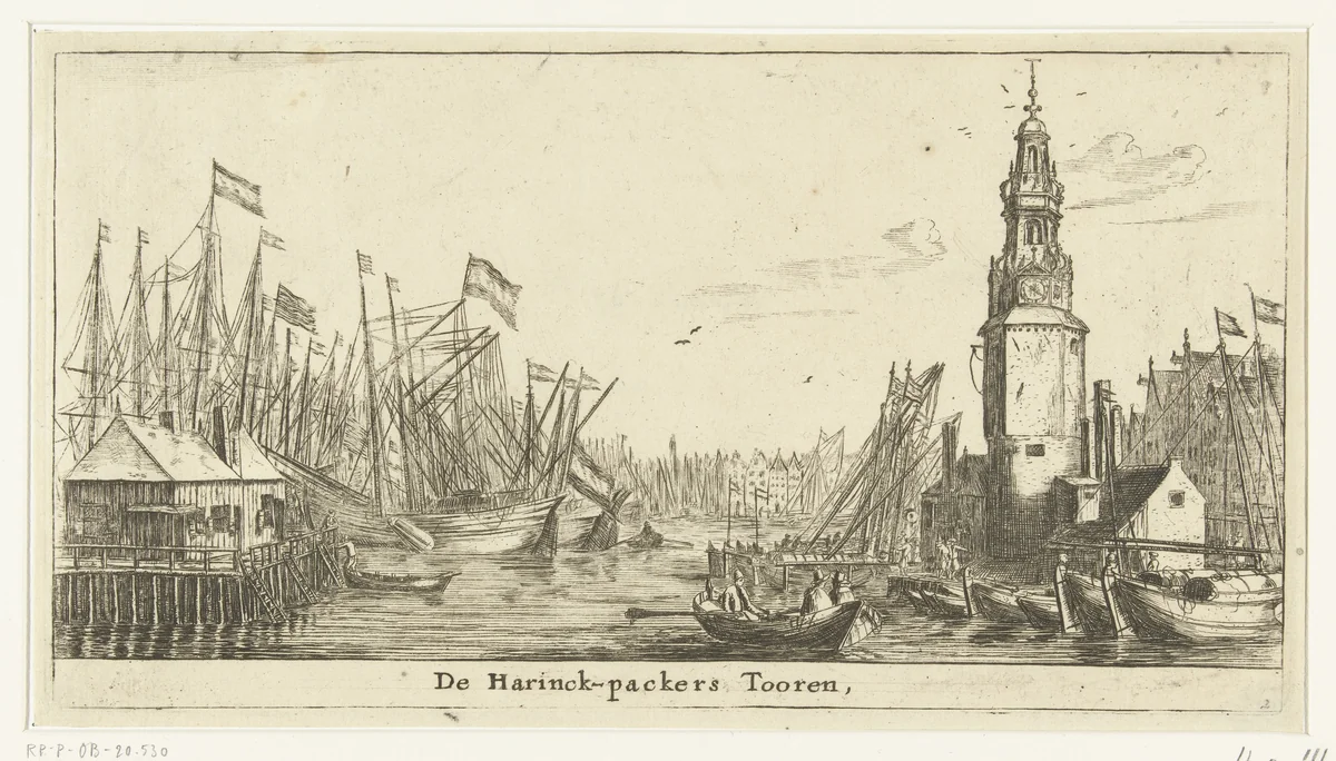 Haringpakkerstoren by Reinier Nooms, print, 1652-1660