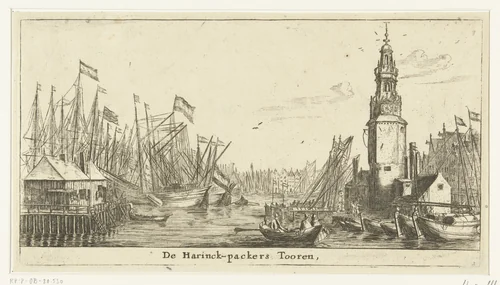 Haringpakkerstoren by Reinier Nooms, print, 1652-1660