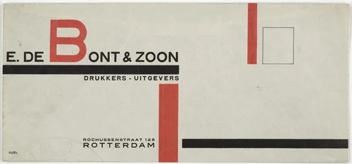 E. De Bont & Zoon Drukkers-Uitgevers by Paul Schuitema, design, 1924