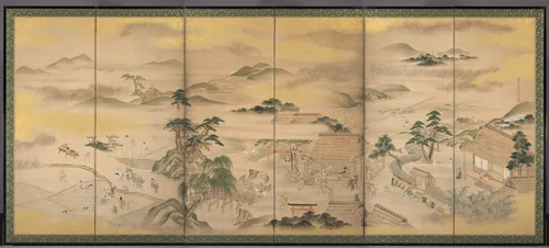 Spring and Autumn Farming (Spring) by Kō Sūkoku, painting, 1750-1799