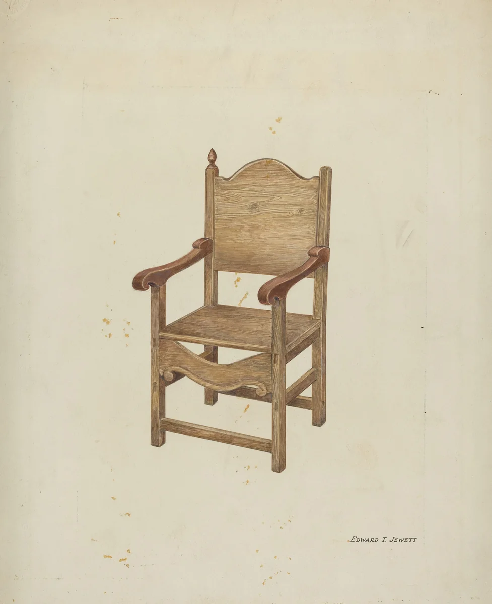 Chair by Edward Jewett, index of american design, 1936
