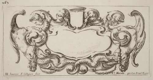 Cartouche by François Collignon; Stefano Della Bella, print, 1646