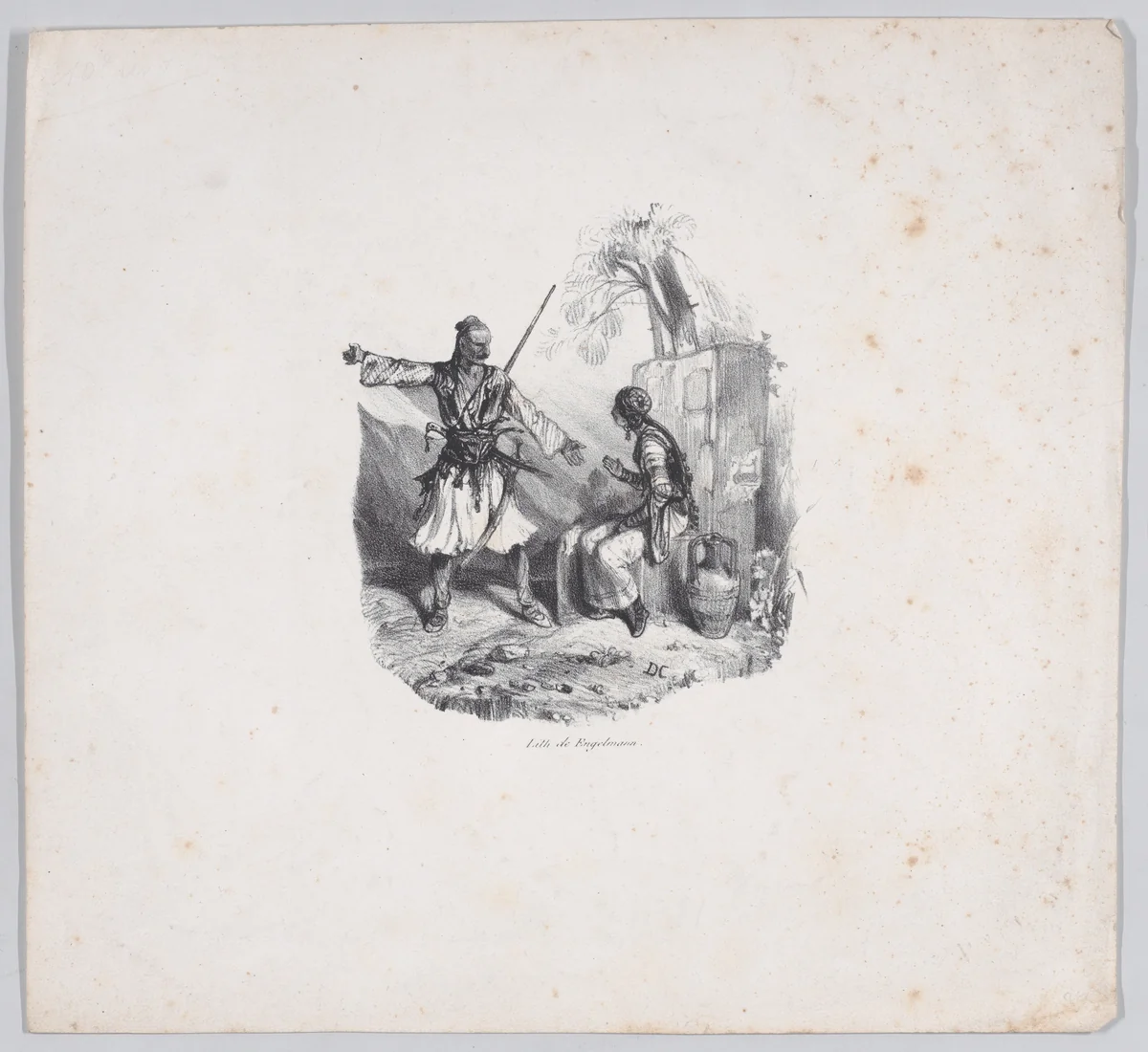 The Klepht by Alexandre-Gabriel Decamps, print, 1830