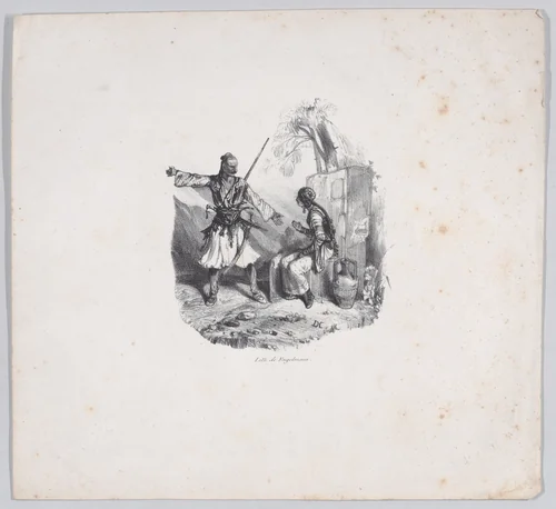 The Klepht by Alexandre-Gabriel Decamps, print, 1830