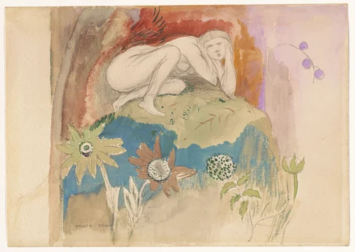 Temptation by Odilon Redon, drawing, 1912