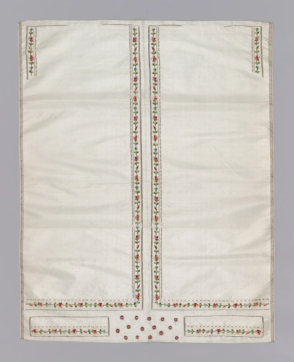 Embroidered Fabric for a Waistcoat front by France, textile, 1800-1815