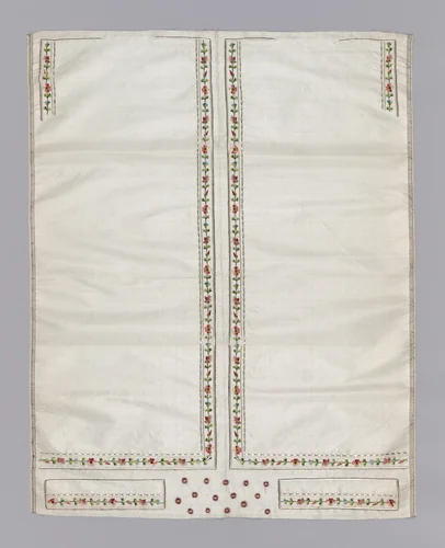 Embroidered Fabric for a Waistcoat front by France, textile, 1800-1815