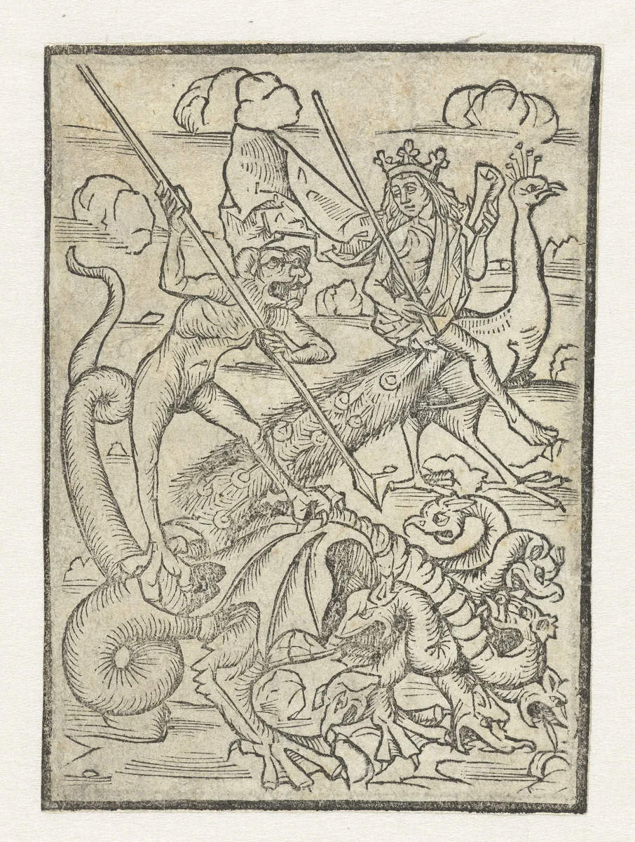 Allegorische voorstelling by anonymous, print, 1490-1510