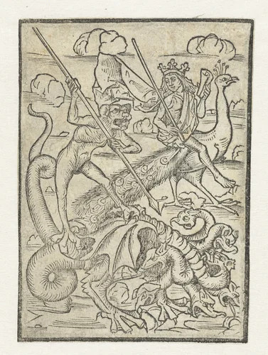 Allegorische voorstelling by anonymous, print, 1490-1510