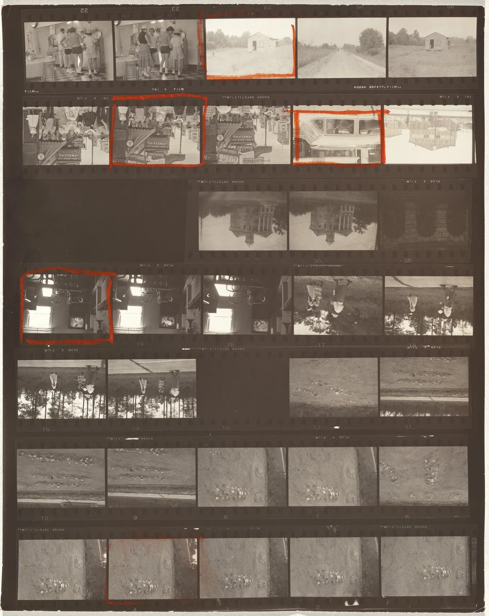 Guggenheim 16/Americans 45--U.S. 1 leaving Columbia, South Carolina by Robert Frank, photograph, 1955