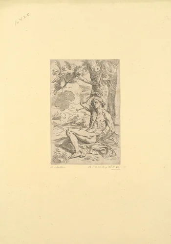 Saint Sebastian by Simone Cantarini, print, 1640-1649