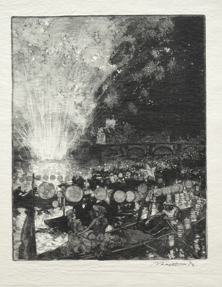 Fête Venitienne by Auguste Louis Lepère, print, 1889