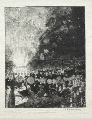 Fête Venitienne by Auguste Louis Lepère, print, 1889