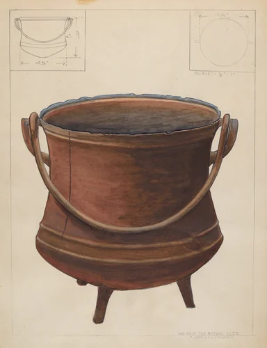 Cooking Pot by Ludmilla Calderon, index of american design, 1936