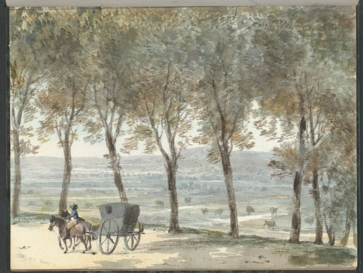 Sketchbook of a Journey to the Château d'Eu by Pierre Fontaine, book, 1811