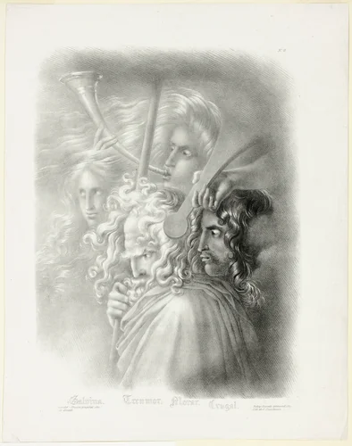 Galvina, from Collection of Study Heads by Hyacinth Aubry-Lecomte, print, 1821