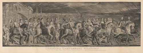 The Canterbury Pilgrims by William Blake, print, 1810