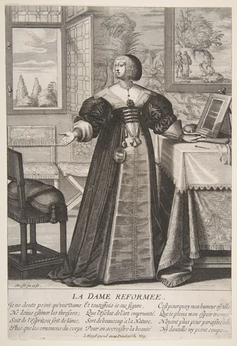 The Reformed Woman by Abraham Bosse, print, 1630-1676
