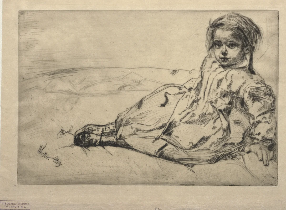 Bibi Valentin by James McNeill Whistler, print, 1859