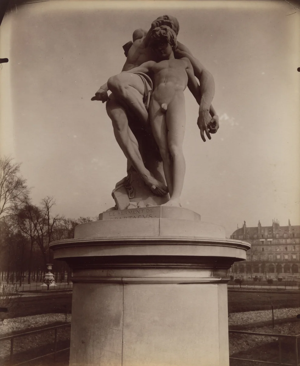 Le Serment de Spartacus / (Barrias) by Eugène Atget, photograph, 1911