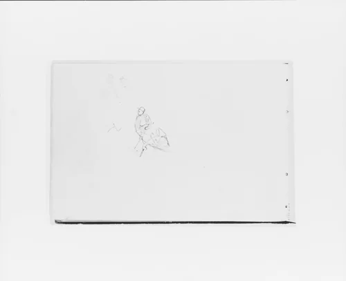 Two Figures (from Sketchbook X) by William Trost Richards, artwork, 1885