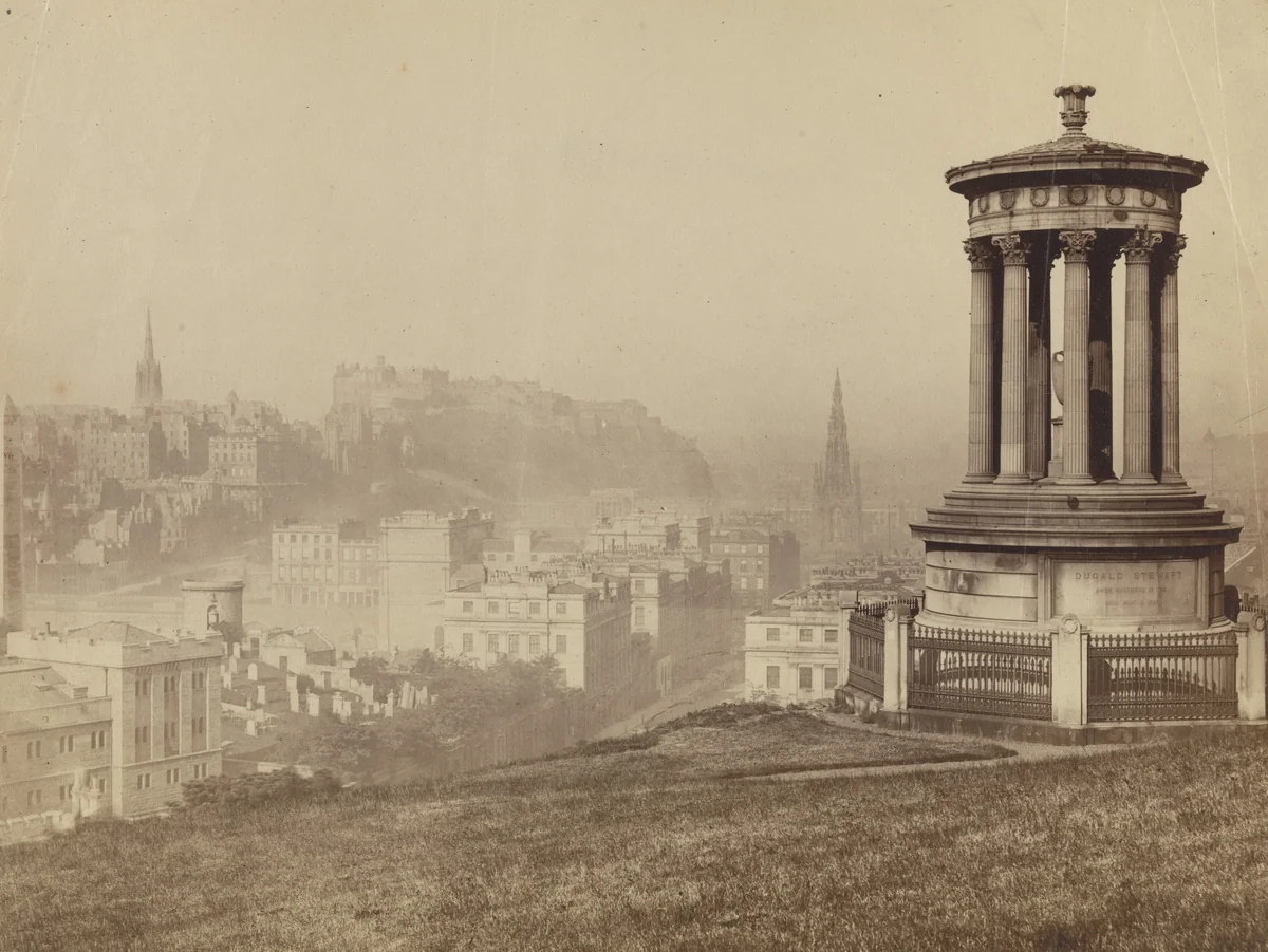 Edinburgh, Dugald Stewart Monument on Calton Hill by Unidentified Photographer, photograph, 1855