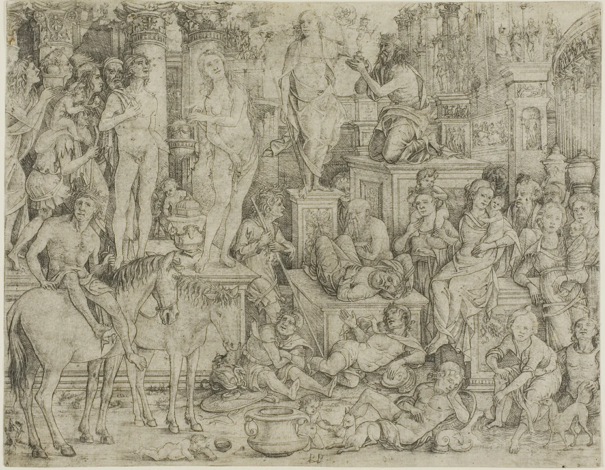 Triumph of the Moon by Monogrammist P+P, print, 1500-1510