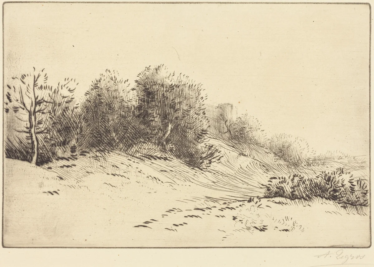 Castle in Spain (Chateau en Espagne) by Alphonse Legros, print, 1837-1911