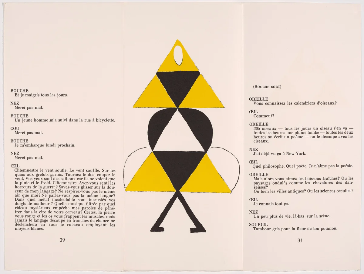 Plate (page 30) from Le Coeur à Gaz (The Gas Heart) by Sonia Delaunay, illustrated book, 1923