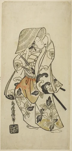 The Actor Tamazawa Saijiro in an unidentified role by Torii Kiyomasu II (鳥居 清倍), print, 1735-1745