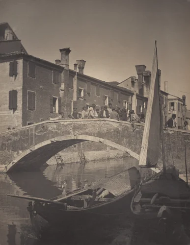 On the Bridge—Chioggia by Alfred Stieglitz, photograph, 1887