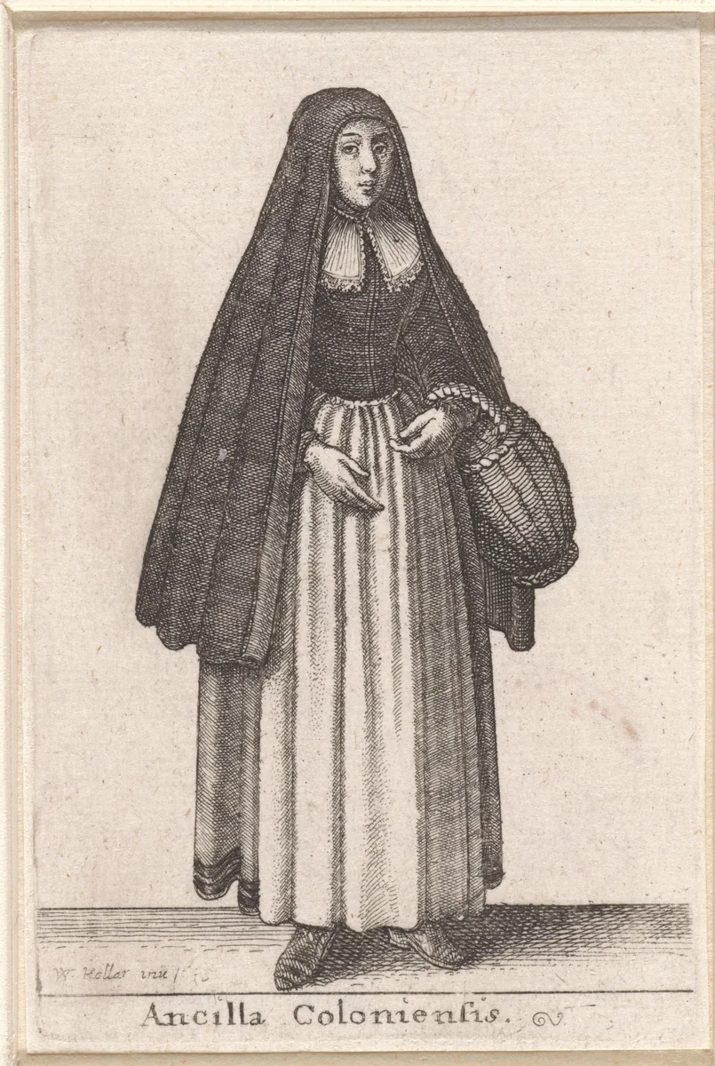 Ancilla Coloniensis by Wenceslaus Hollar, print, 1643