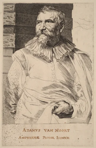 Adam van Noort by Anthony van Dyck, print, 1626-1641
