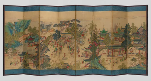 Joyous Banquet of Guo Ziyi (곽분양행락도) by Korea, other, 1601-1800