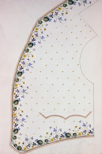Waistcoat Design by England or France, textile, 1830-1849