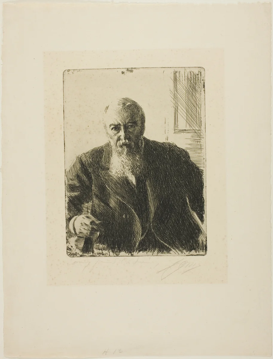 C. F. Liljevalch by Anders Zorn, print, 1909