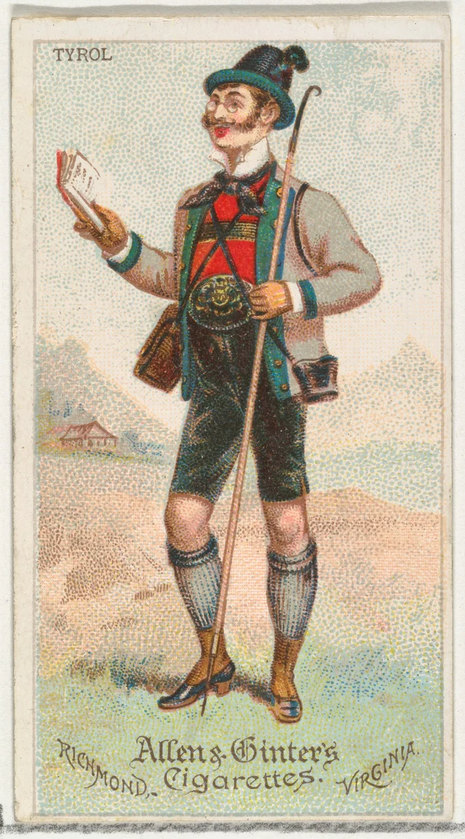Tyrol, from World's Dudes series (N31) for Allen & Ginter Cigarettes by Allen & Ginter, print, 1888
